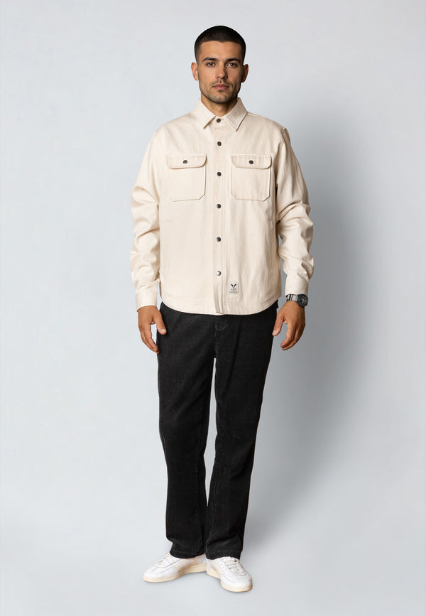 Fat Moose PABLO OVERSHIRT Overshirts Sand Melange