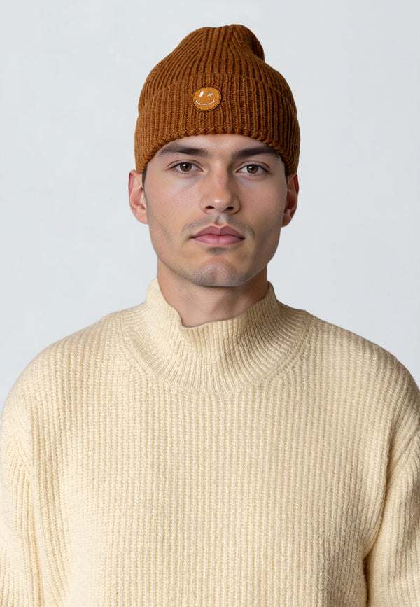 Clean Cut Copenhagen PATRICK BEANIE Accessories Gold Brown