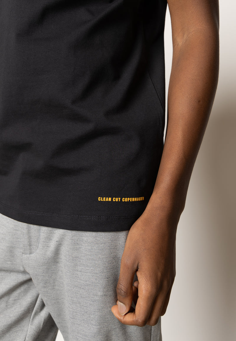 Clean Cut Copenhagen PATRICK ORGANIC T-SHIRT T-shirts S/S Black