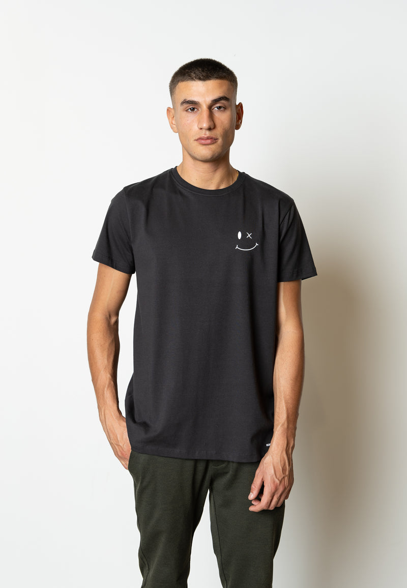 Clean Cut Copenhagen PATRICK ORGANIC T-SHIRT T-shirts S/S Black/White Print
