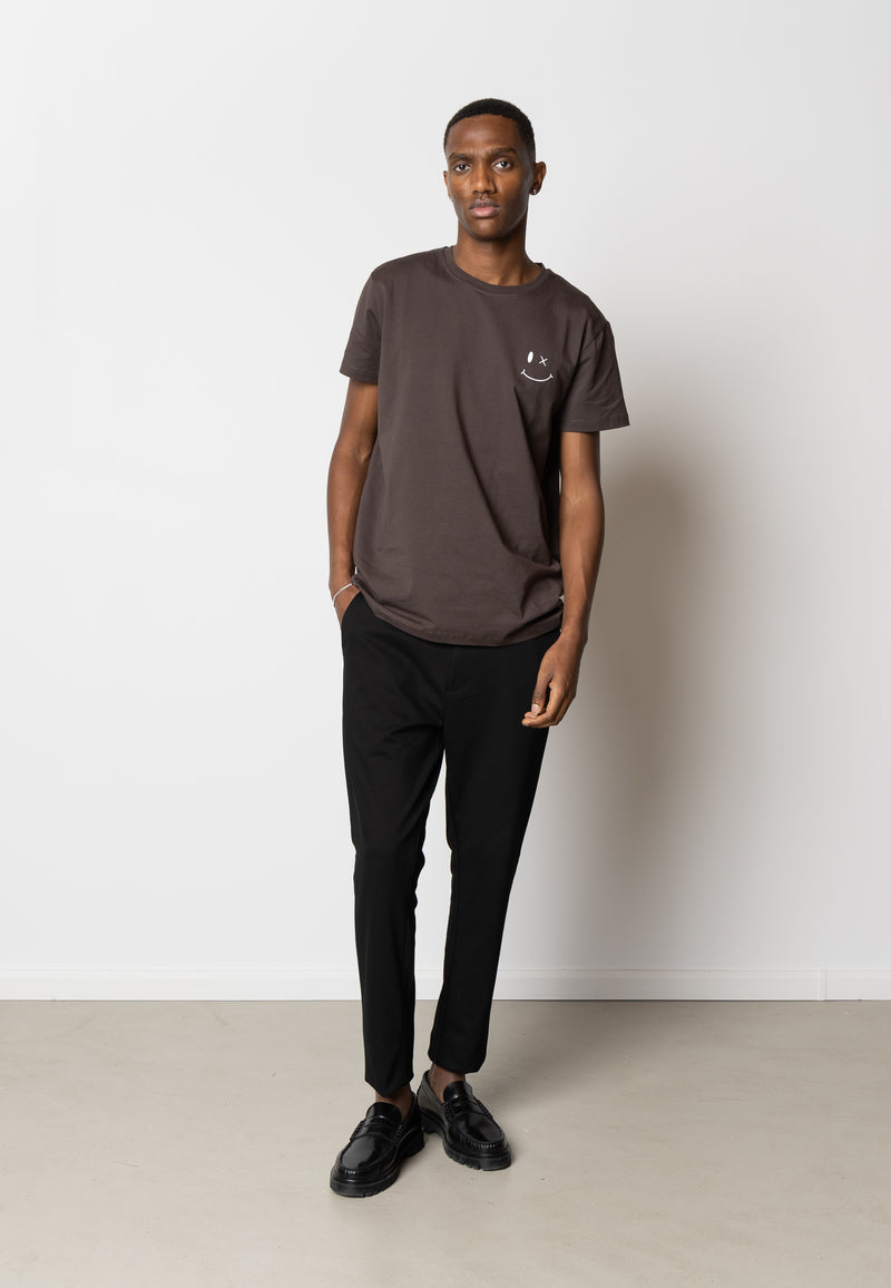 Clean Cut Copenhagen PATRICK ORGANIC T-SHIRT T-shirts S/S Dark Brown