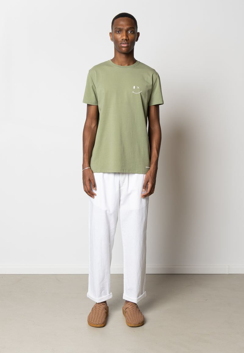 Clean Cut Copenhagen PATRICK ORGANIC T-SHIRT T-shirts S/S Dusty Green
