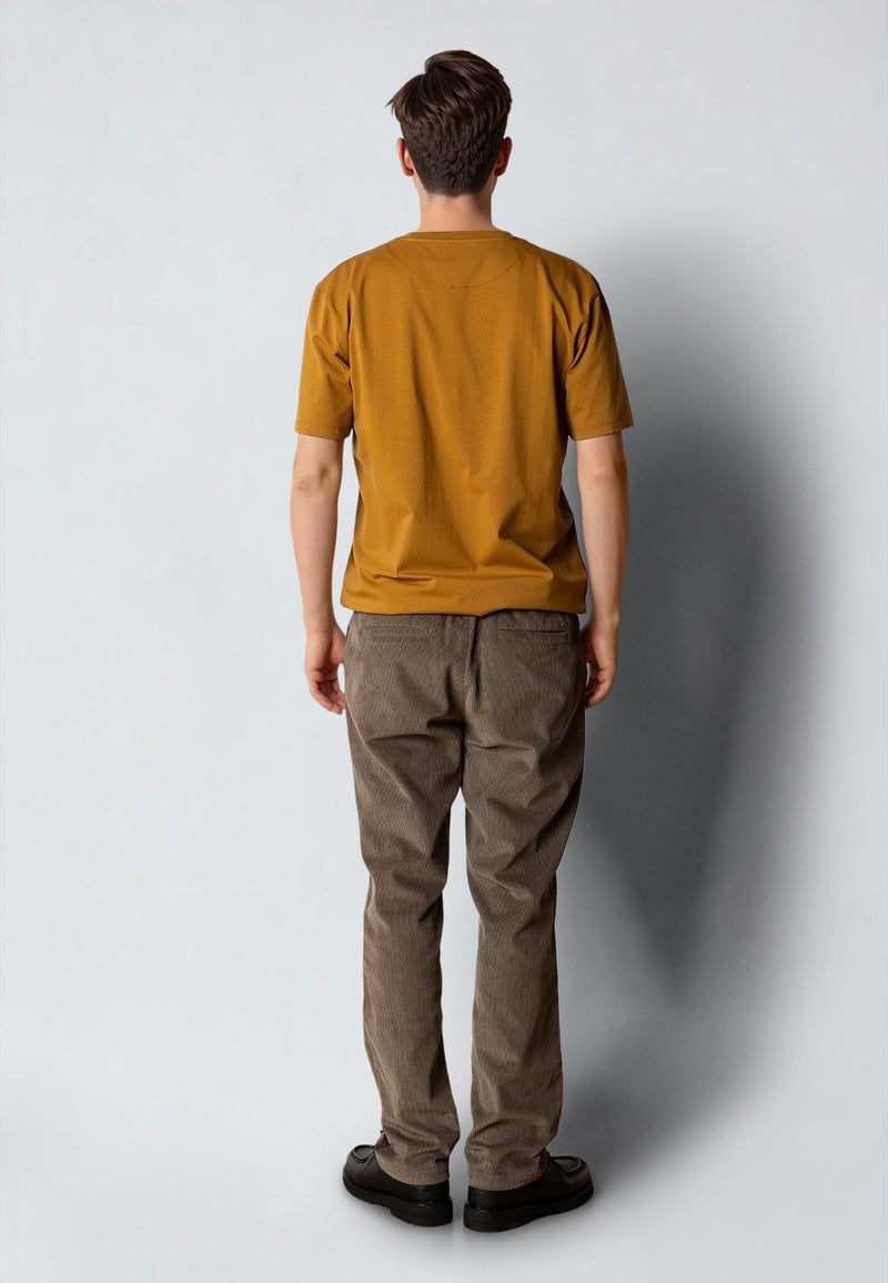Clean Cut Copenhagen PATRICK ORGANIC T-SHIRT T-shirts S/S Gold Brown