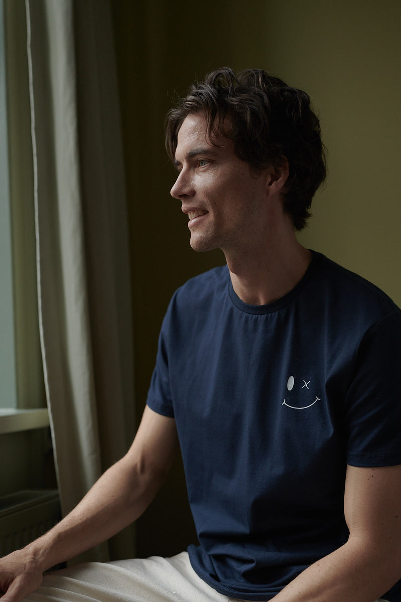 Clean Cut Copenhagen PATRICK ORGANIC T-SHIRT T-shirts S/S Navy