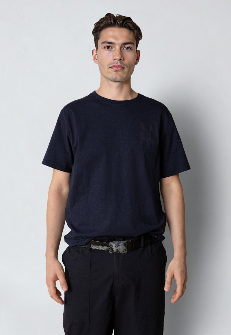 Clean Cut Copenhagen PAULI SLUB YARN T-SHIRT T-shirts S/S Navy