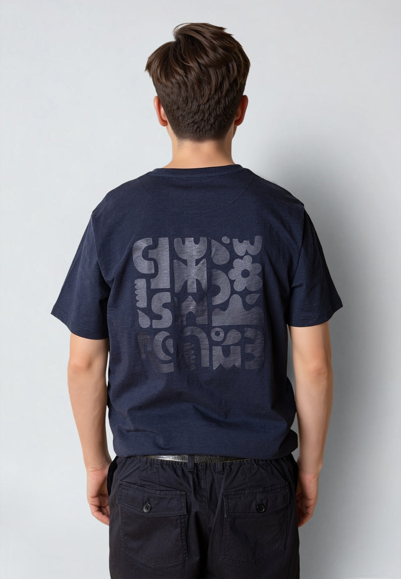Clean Cut Copenhagen PAULI SLUB YARN T-SHIRT T-shirts S/S Navy