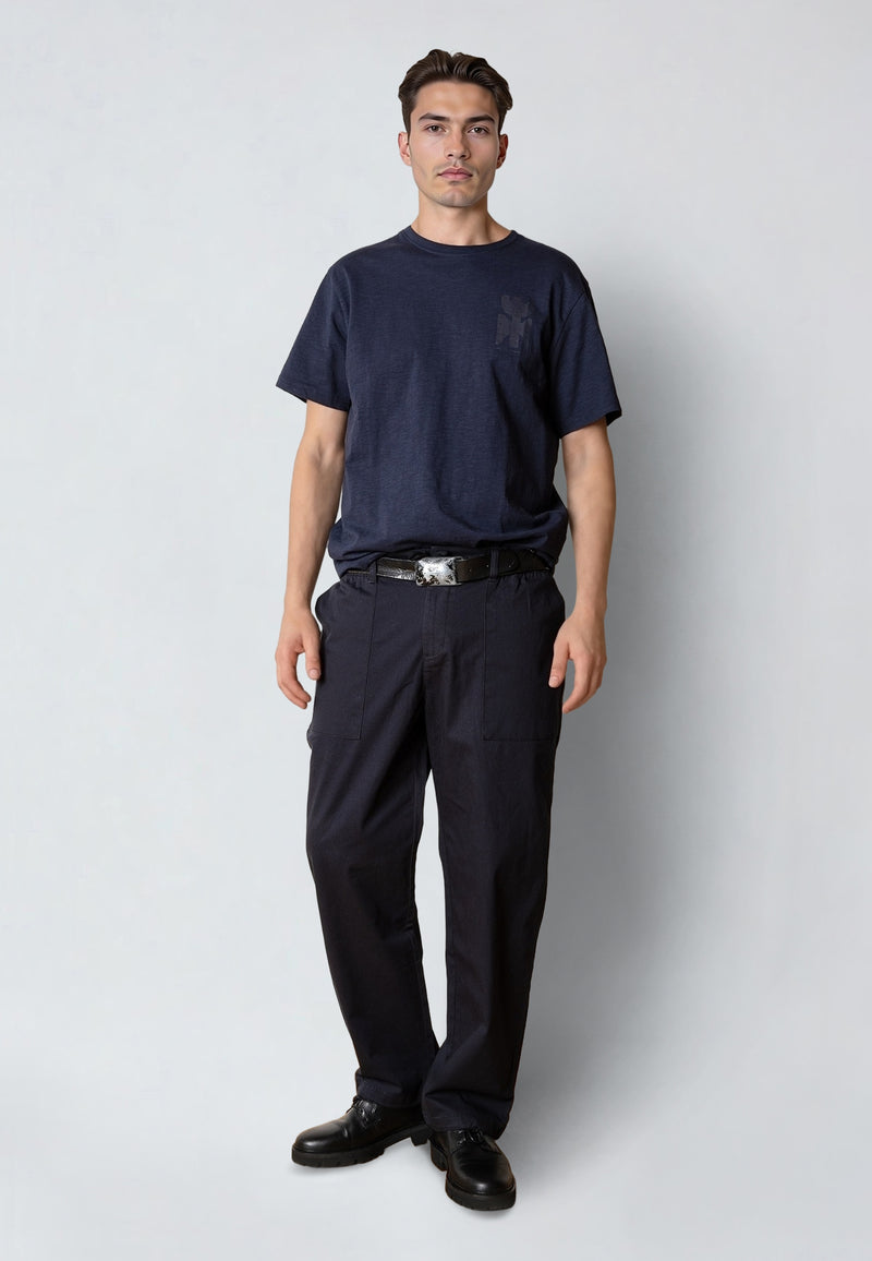 Clean Cut Copenhagen PAULI SLUB YARN T-SHIRT T-shirts S/S Navy