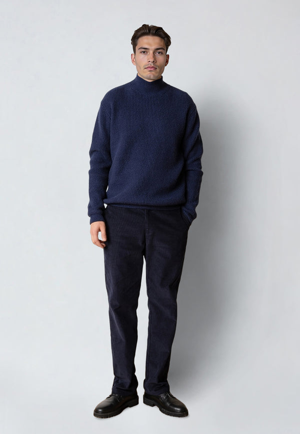 Clean Cut Copenhagen PEPE TURTLENECK SWEATER Knit Navy