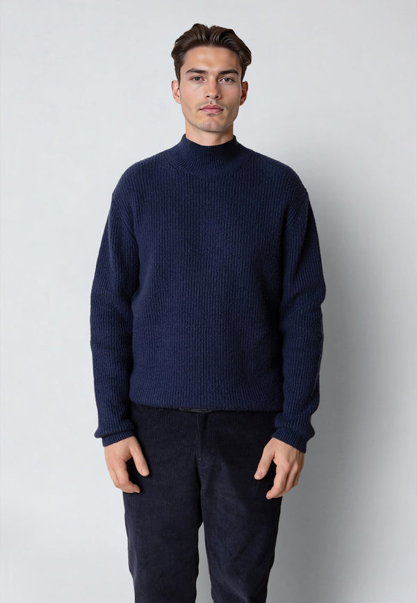 Clean Cut Copenhagen PEPE TURTLENECK SWEATER Knit Navy