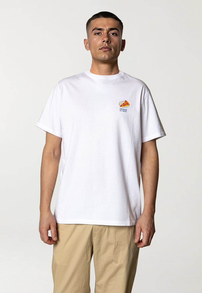 Fat Moose PIZZA SLICE T-SHIRT T-shirts S/S White