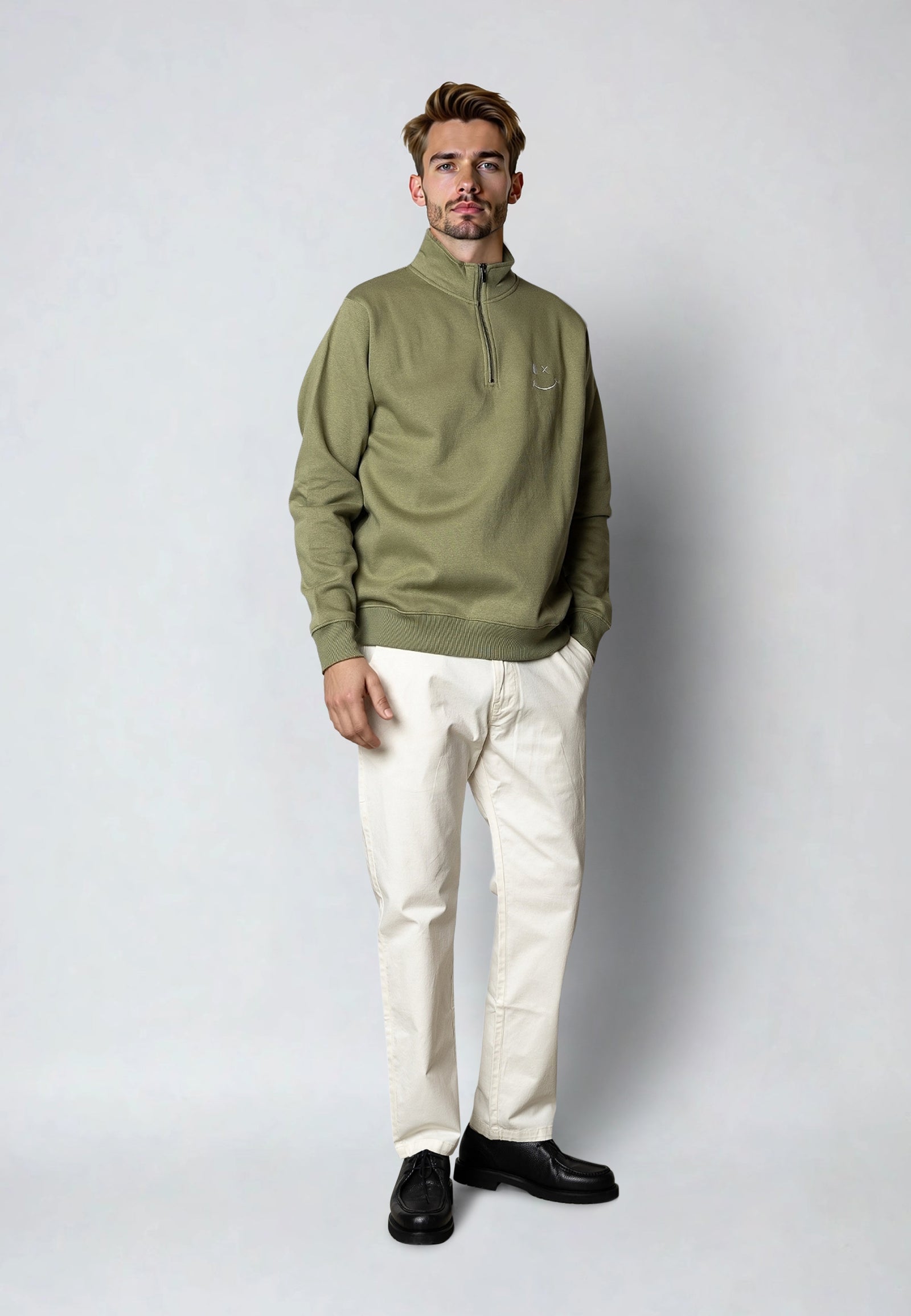 PATRICK ZIP SWEATSHIRT - Dusty Green – Urban Brands