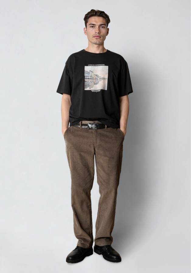 Clean Cut Copenhagen RAINY COPENHAGEN ORGANIC T-SHIRT T-shirts S/S Black