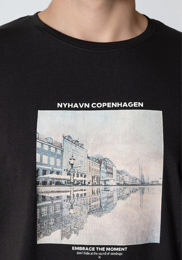 Clean Cut Copenhagen RAINY COPENHAGEN ORGANIC T-SHIRT T-shirts S/S Black
