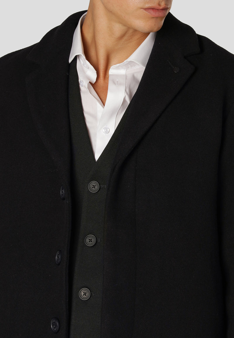 Clean Cut Copenhagen RALF WOOL BLEND COAT Jackets Black