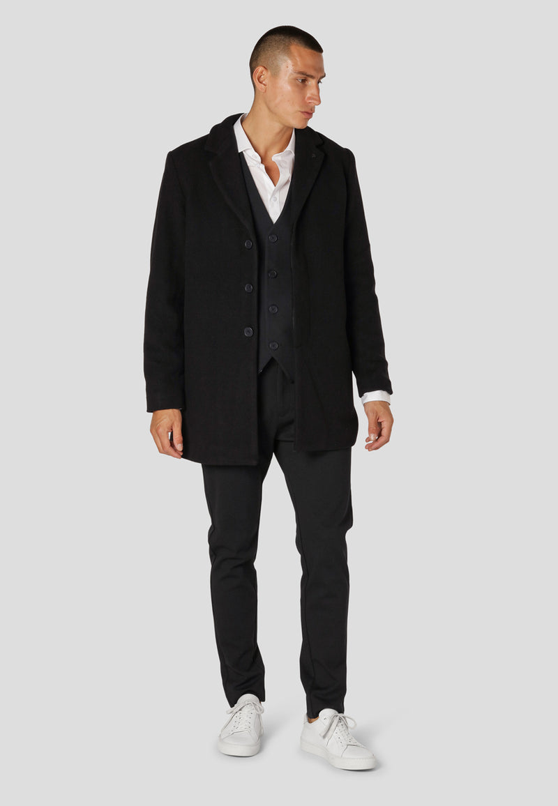 Clean Cut Copenhagen RALF WOOL BLEND COAT Jackets Black