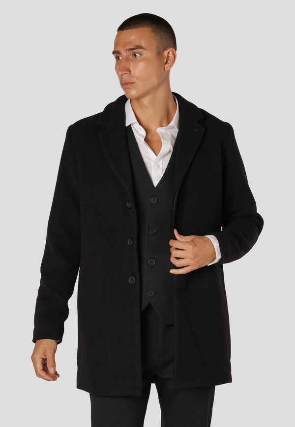 Clean Cut Copenhagen RALF WOOL BLEND COAT Jackets Black