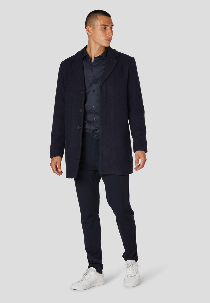 Clean Cut Copenhagen RALF WOOL BLEND COAT Jackets Navy