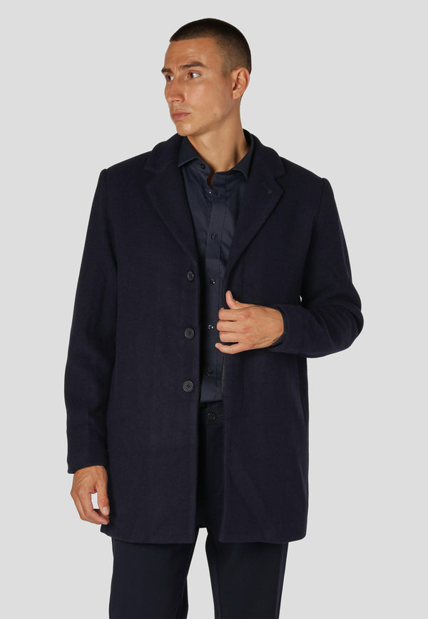 Clean Cut Copenhagen RALF WOOL BLEND COAT Jackets Navy