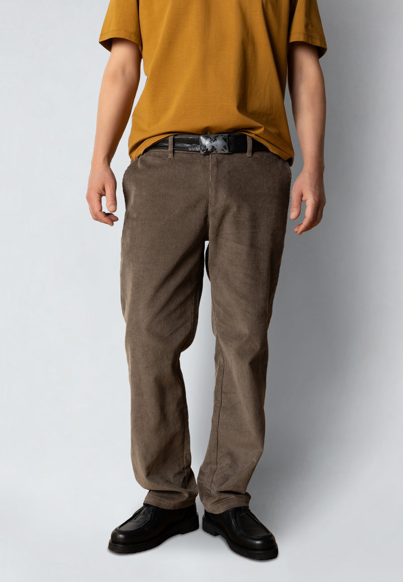 Clean Cut Copenhagen REGULAR CORDUROY PANT Pants Brindle beige