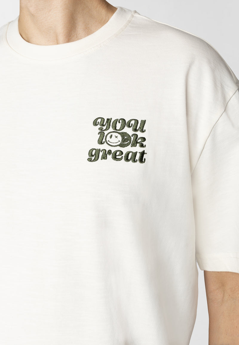 Clean Cut Copenhagen Robert organic cotton t-shirt T-shirts S/S Ecru