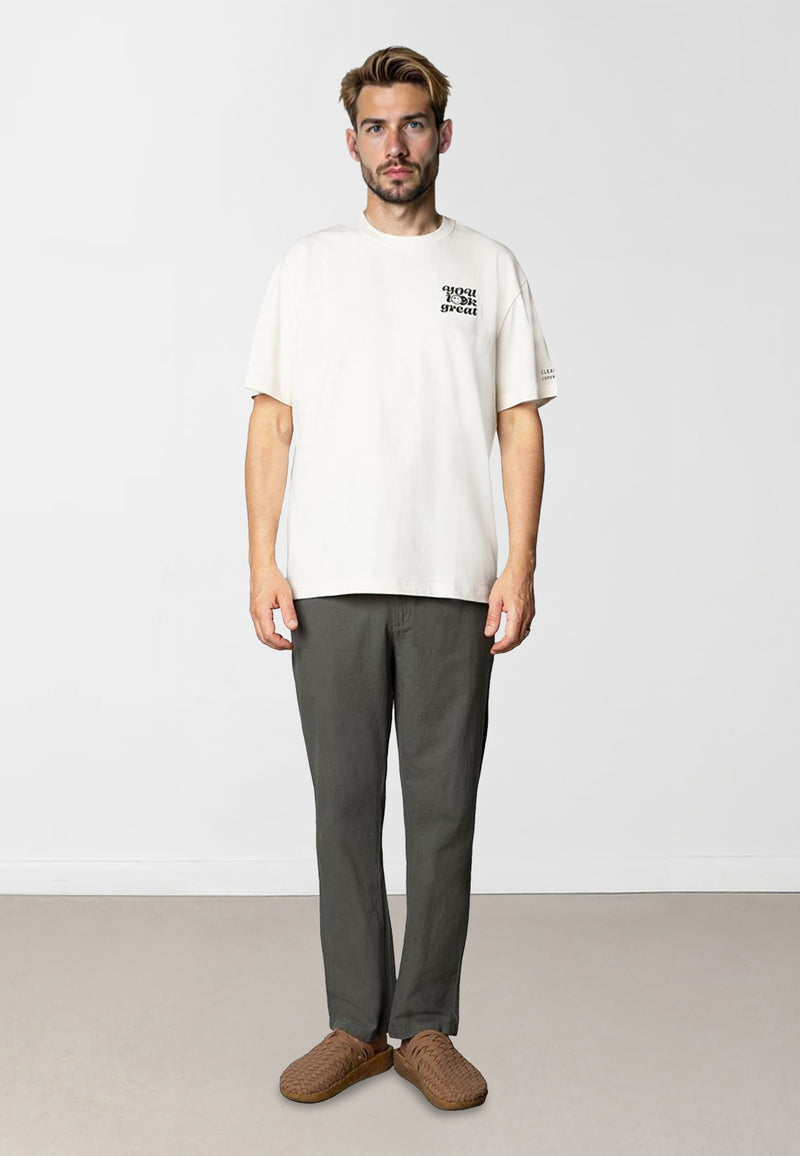 Clean Cut Copenhagen Robert organic cotton t-shirt T-shirts S/S Ecru