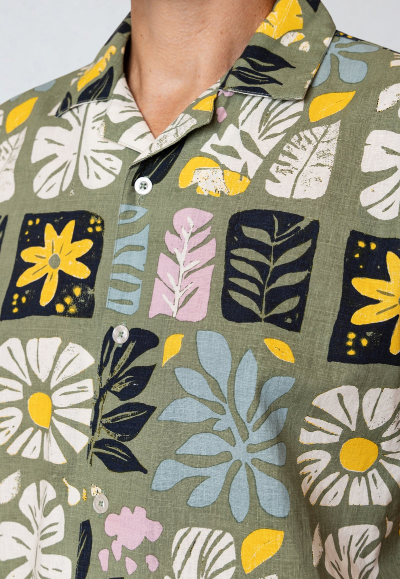 SEA COTTON/LINEN S/S SHIRT - Dusty Green – Urban Brands