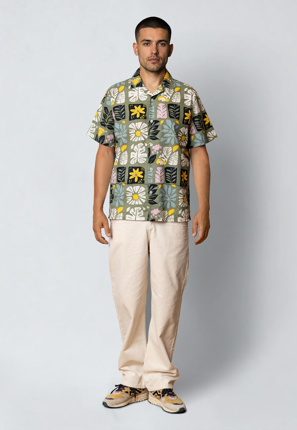 SEA COTTON/LINEN S/S SHIRT - Dusty Green – Urban Brands