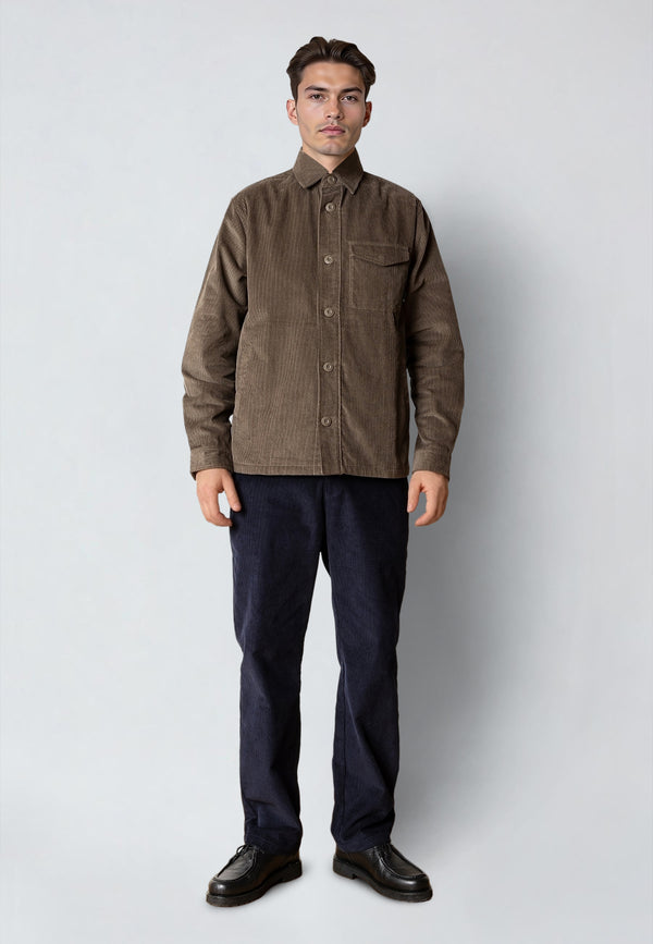 Clean Cut Copenhagen SILAS CORDUROY OVERSHIRT Overshirts Brindle beige