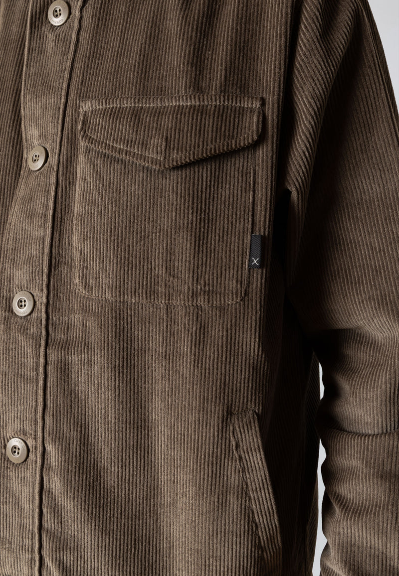 Clean Cut Copenhagen SILAS CORDUROY OVERSHIRT Overshirts Brindle beige