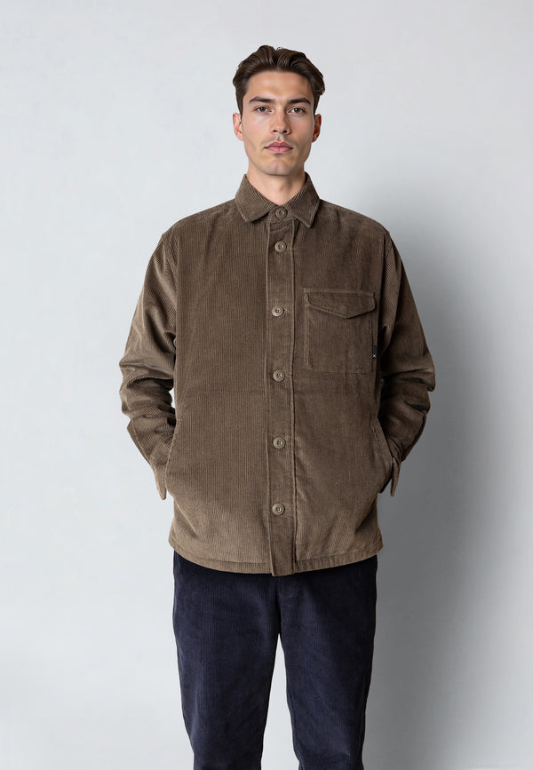 Clean Cut Copenhagen SILAS CORDUROY OVERSHIRT Overshirts Brindle beige