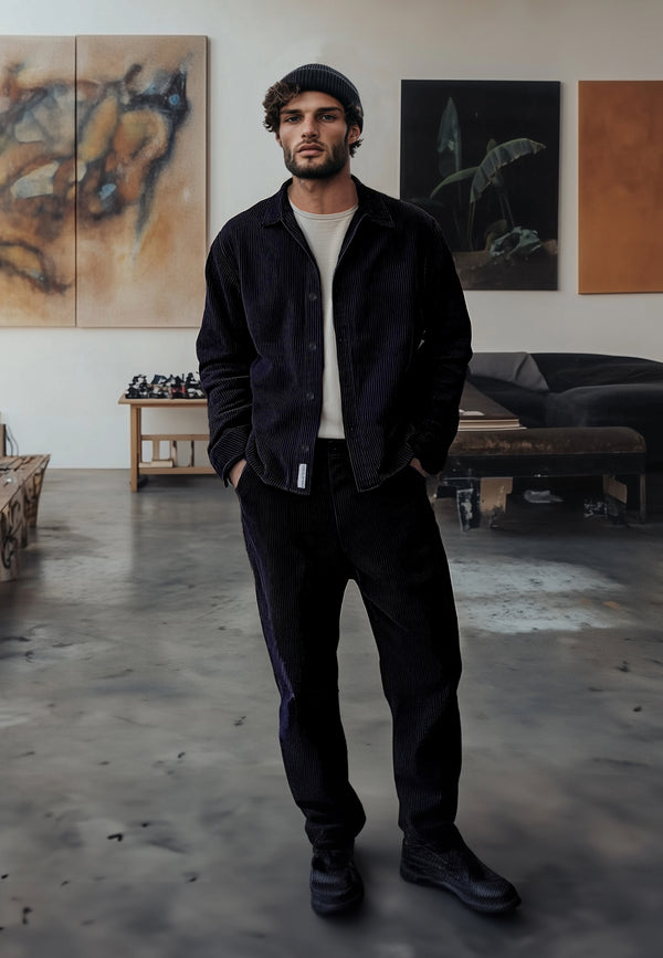 Clean Cut Copenhagen SILAS CORDUROY OVERSHIRT Overshirts Navy