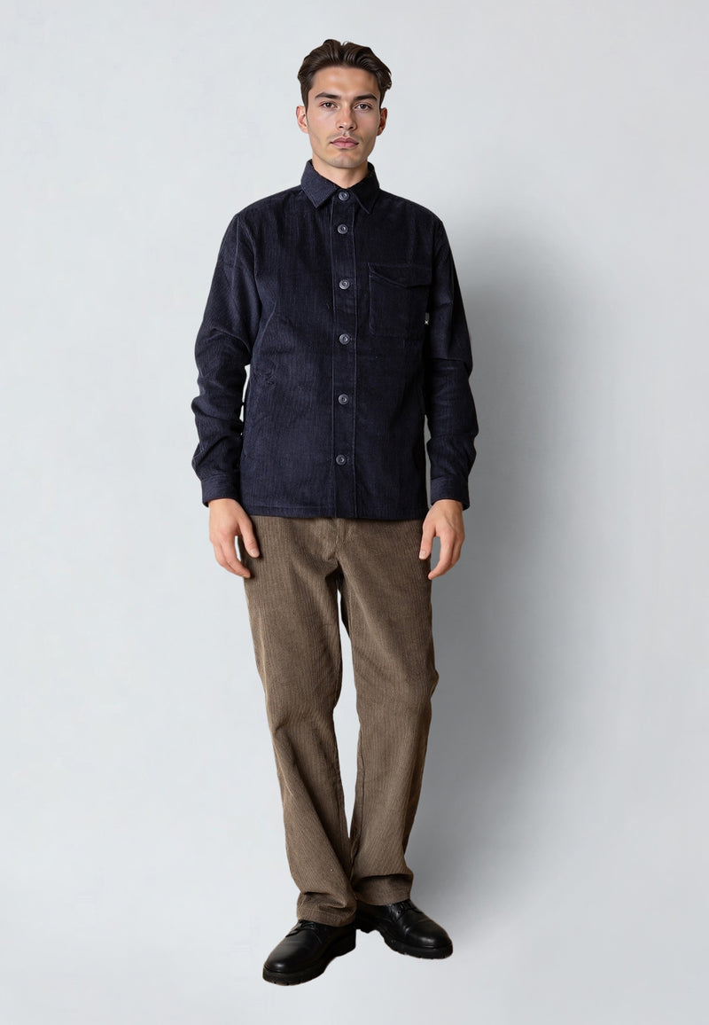 Clean Cut Copenhagen SILAS CORDUROY OVERSHIRT Overshirts Navy