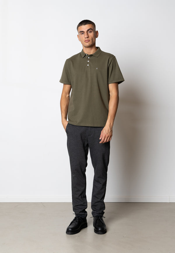 Clean Cut Copenhagen SILKEBORG STRETCH POLO Polos Army