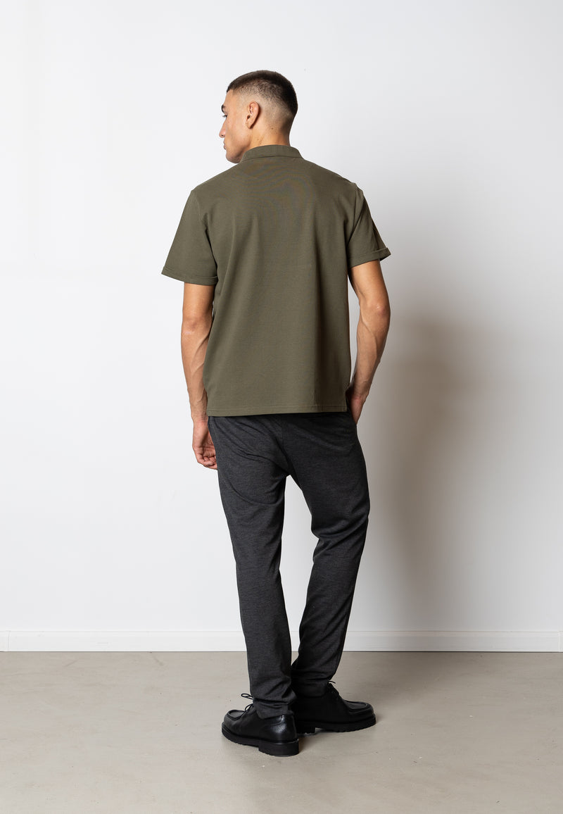 Clean Cut Copenhagen SILKEBORG STRETCH POLO Polos Army