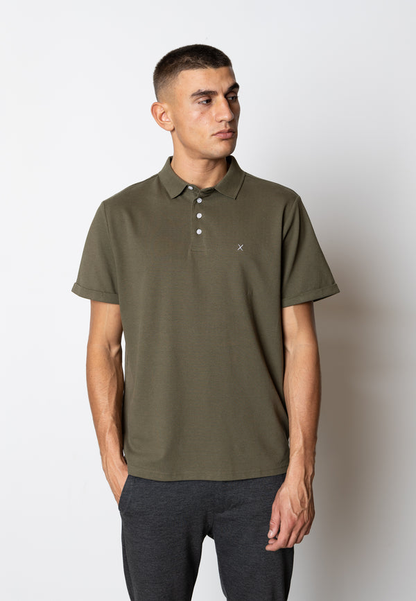 Clean Cut Copenhagen SILKEBORG STRETCH POLO Polos Army