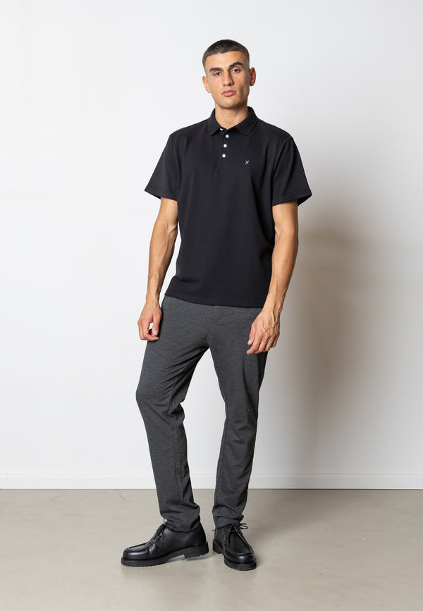 Clean Cut Copenhagen SILKEBORG STRETCH POLO Polos Black