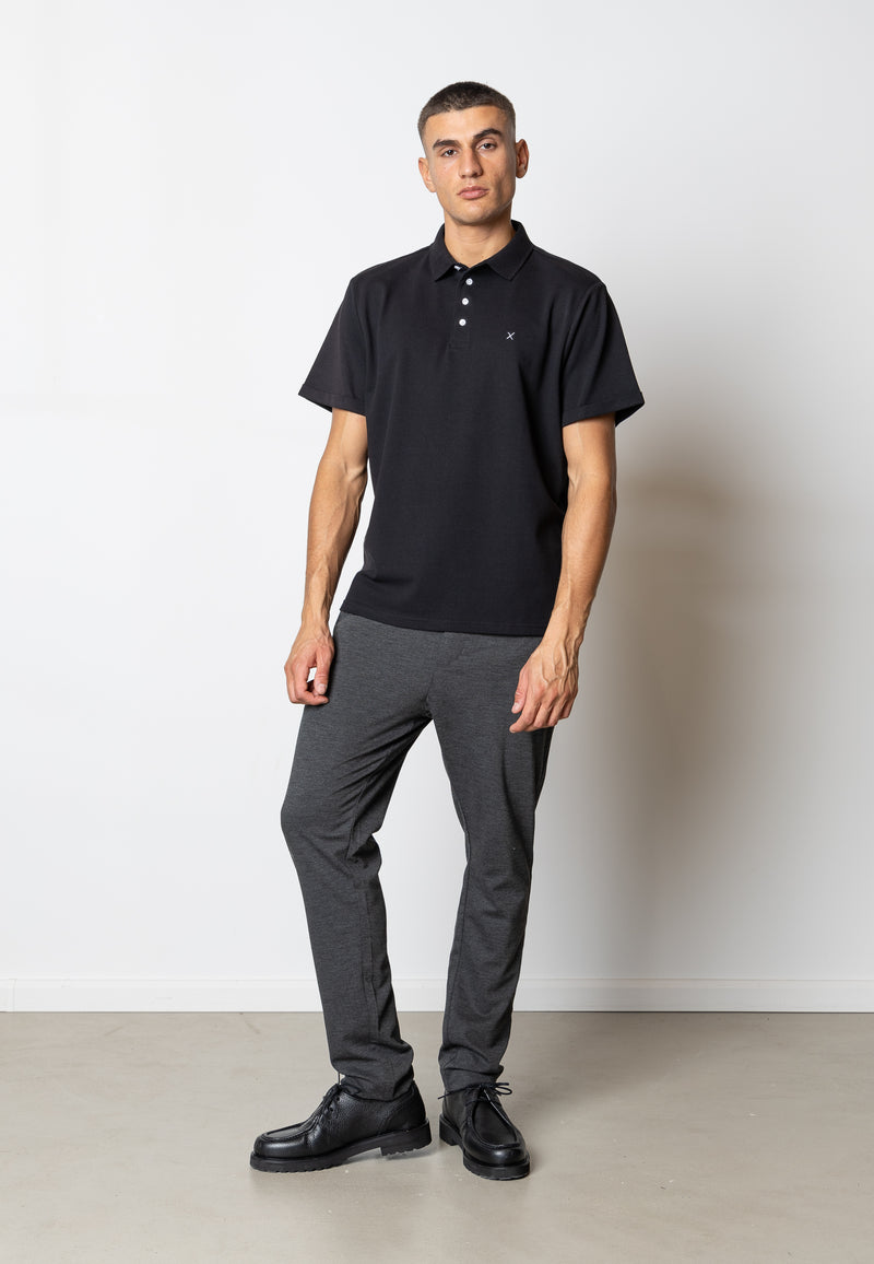 Clean Cut Copenhagen SILKEBORG STRETCH POLO Polos Black