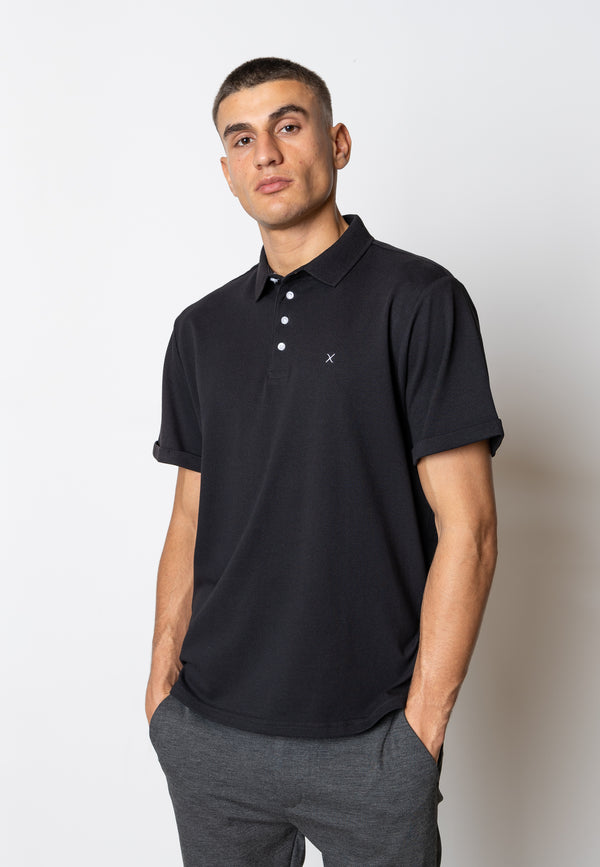 Clean Cut Copenhagen SILKEBORG STRETCH POLO Polos Black
