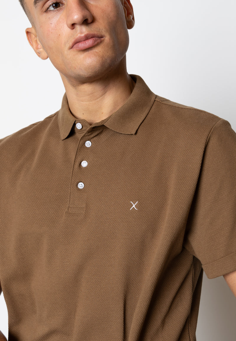 Clean Cut Copenhagen SILKEBORG STRETCH POLO Polos Dark Brown