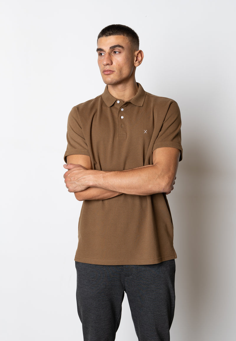 Clean Cut Copenhagen SILKEBORG STRETCH POLO Polos Dark Brown