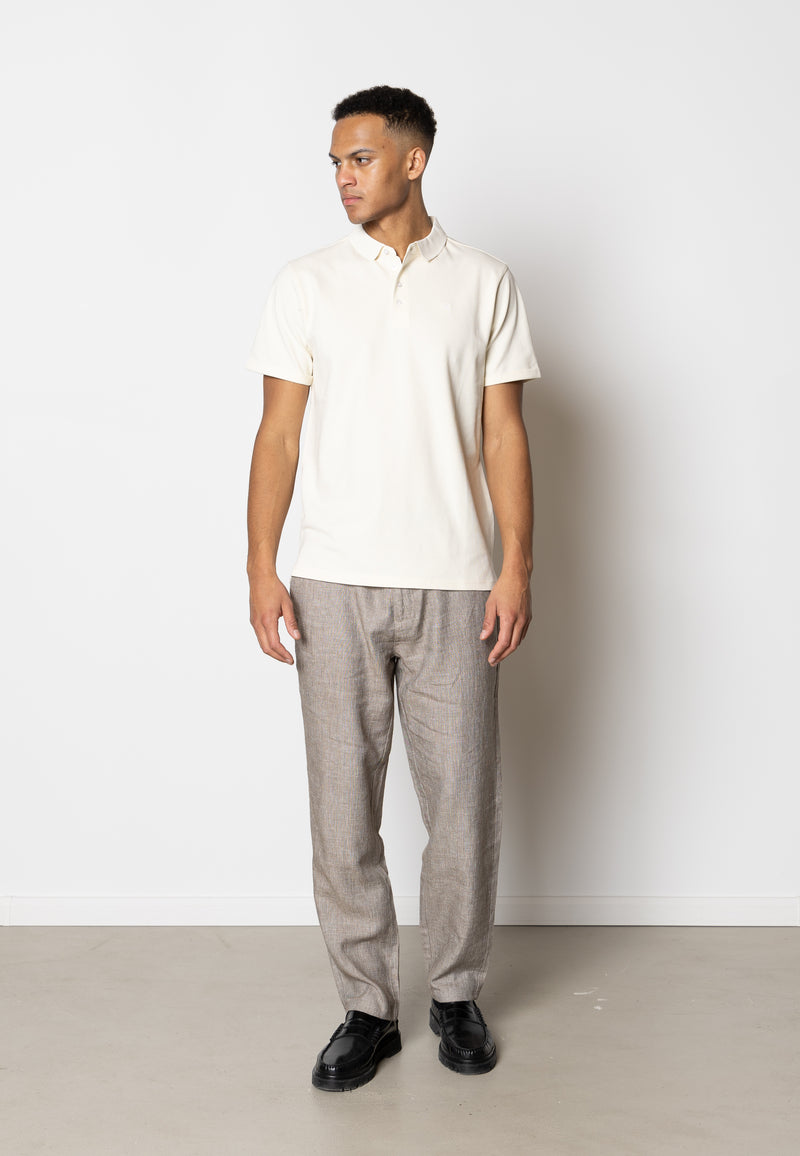 Clean Cut Copenhagen SILKEBORG STRETCH POLO Polos Ecru