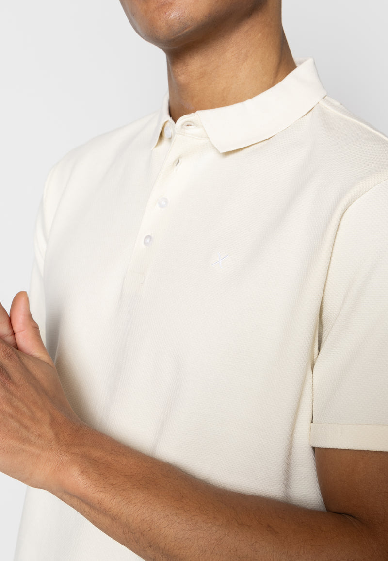 Clean Cut Copenhagen SILKEBORG STRETCH POLO Polos Ecru
