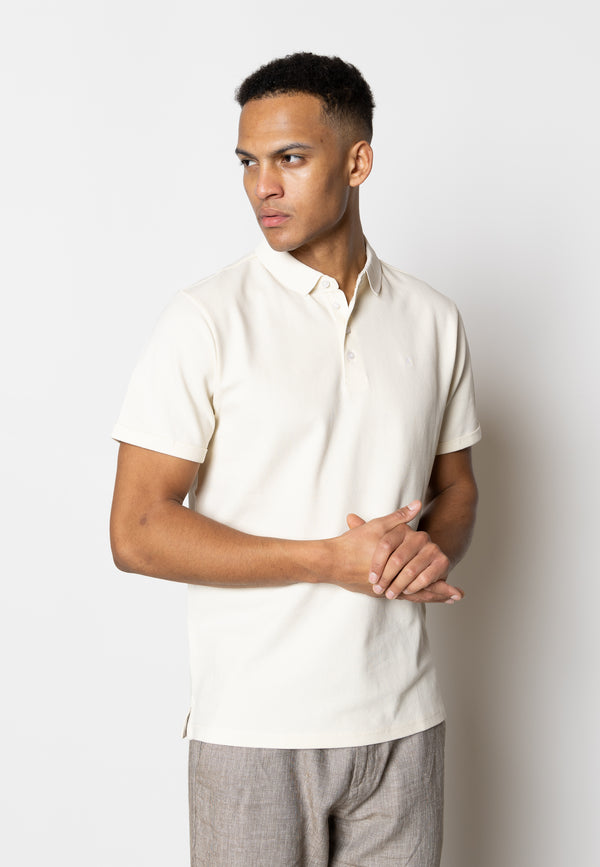 Clean Cut Copenhagen SILKEBORG STRETCH POLO Polos Ecru
