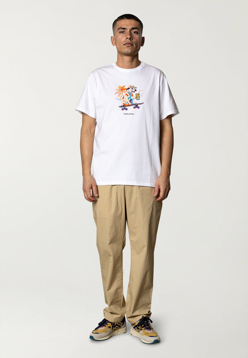Fat Moose SKATE DOG T-SHIRT T-shirts S/S White