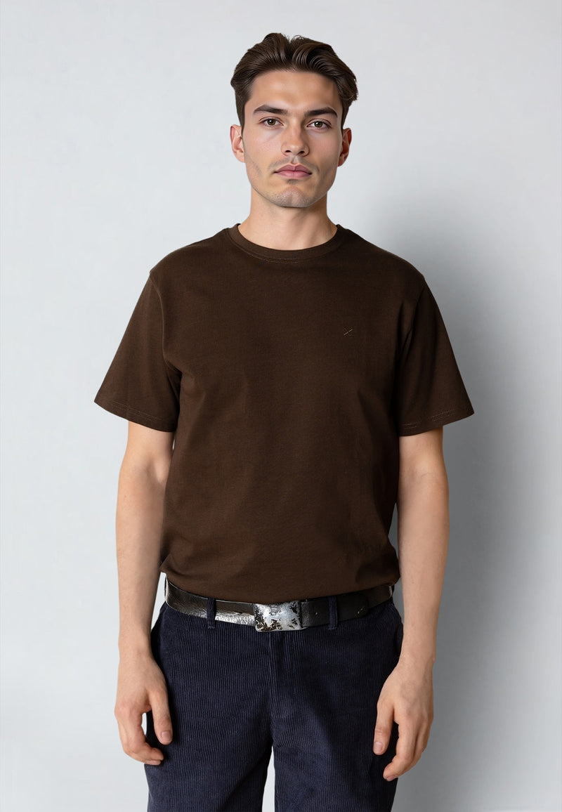 Clean Cut Copenhagen STABLE T-SHIRT T-shirts S/S Dark Brown