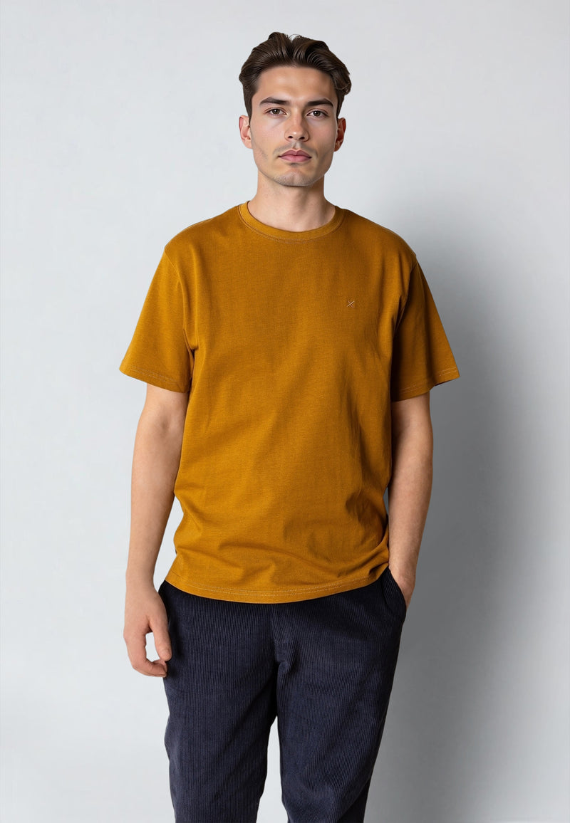 Clean Cut Copenhagen STABLE T-SHIRT T-shirts S/S Gold Brown