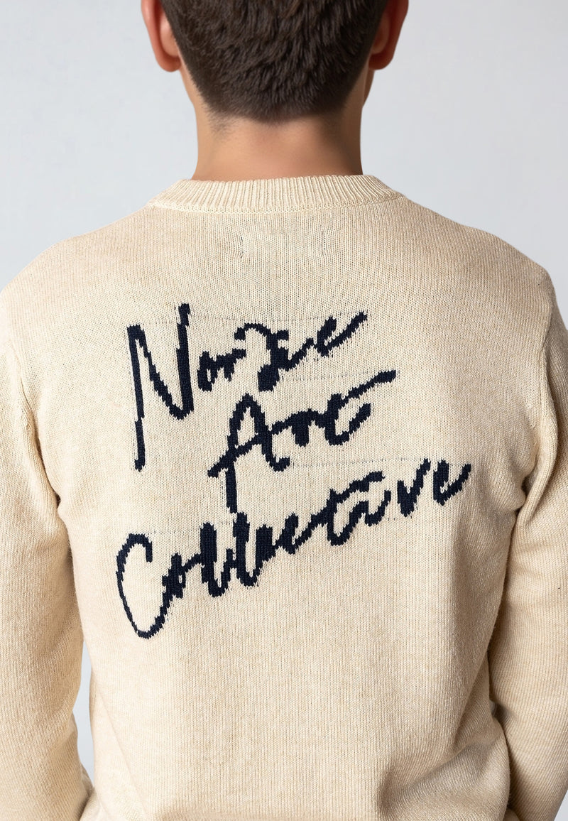 Clean Cut Copenhagen STONE KNITTED SWEATER Knit Ecru Melange