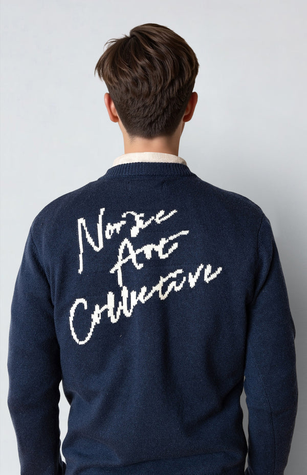 Clean Cut Copenhagen STONE KNITTED SWEATER Knit Navy