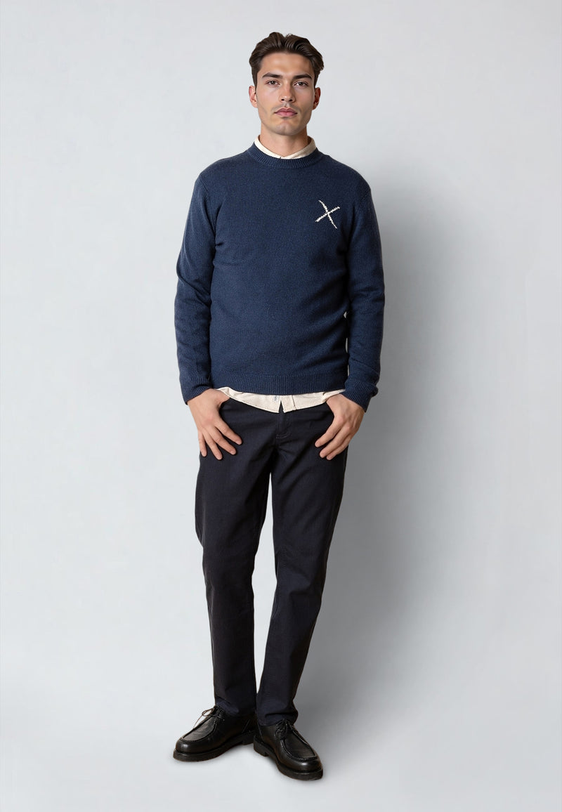 Clean Cut Copenhagen STONE KNITTED SWEATER Knit Navy