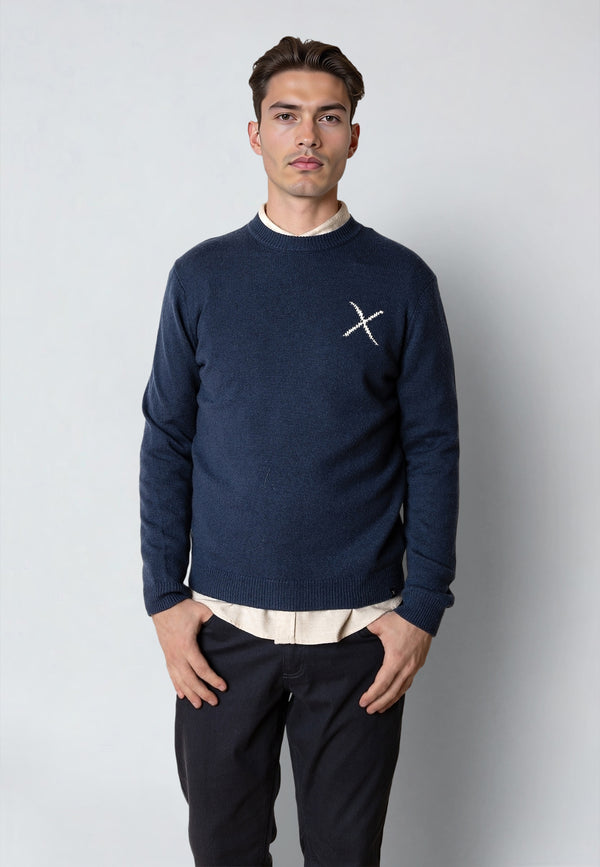Clean Cut Copenhagen STONE KNITTED SWEATER Knit Navy